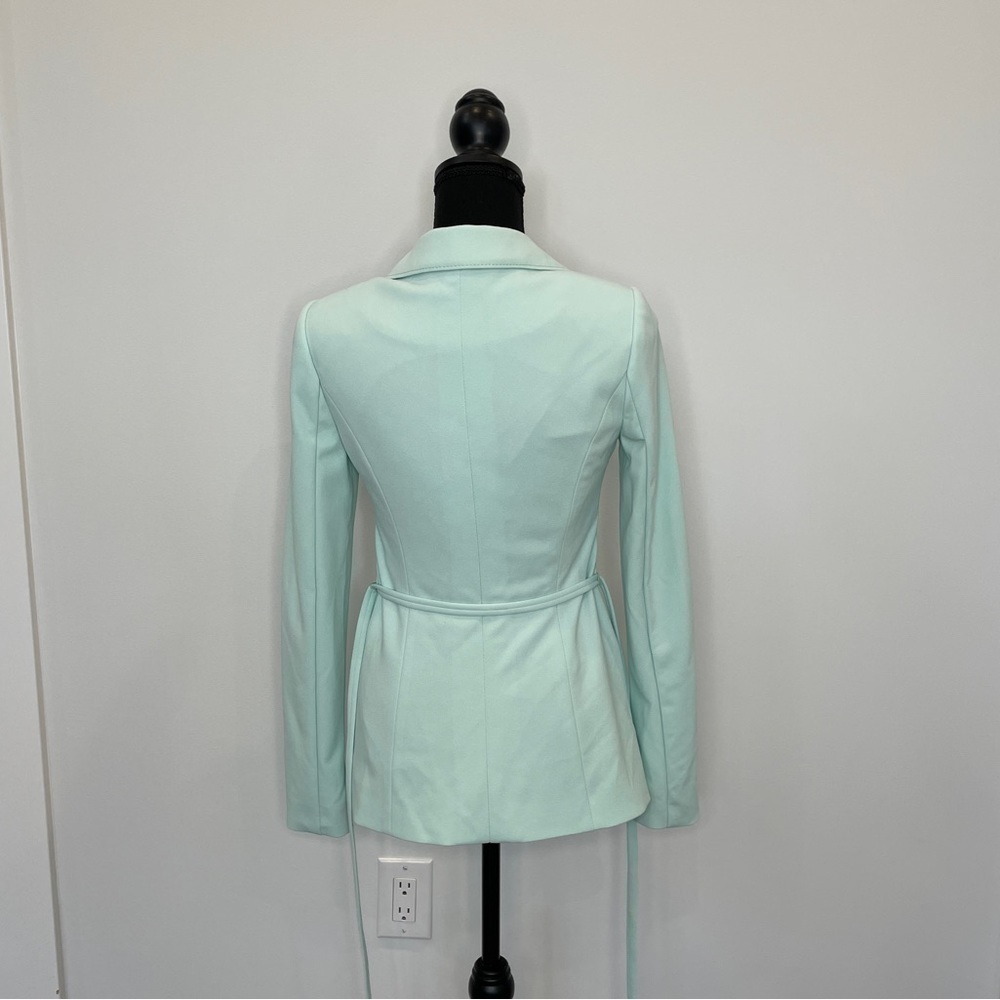 White House Black Market Light Blue Soft Blazer With Removable Belt - Picture 7 of 9